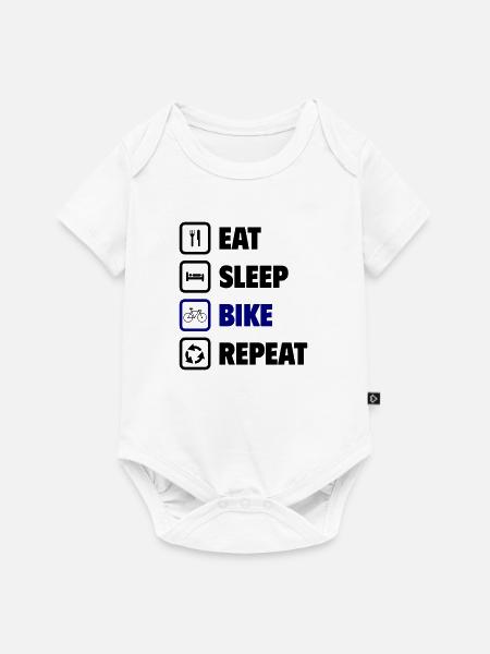 Manger, dormir, faire du vélo, répéter - Body à manches courtes Premium Bébé - blanc