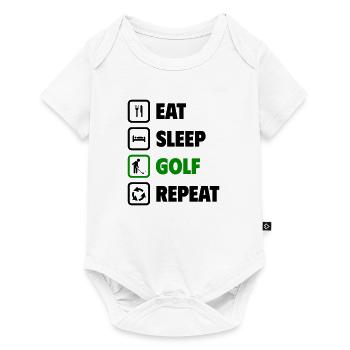 Eat, sleep, golf, repeat! - Baby Premium short-sleeve bodysuit - white - Front
