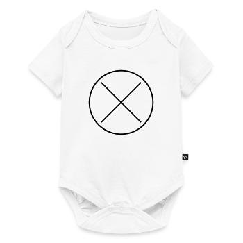 Circle Cross Personalization Vector Color Changing - Baby Premium short-sleeve bodysuit - white - Front