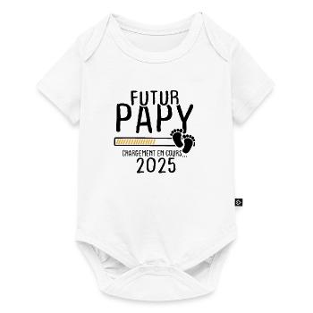 Futur Papy 2025 - Body à manches courtes Premium Bébé - blanc - Devant