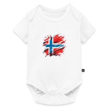 Norway Flag Norge Norwegen Flagge - Baby Premium short-sleeve bodysuit - white - Front