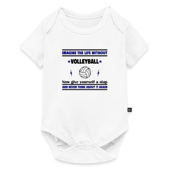Stell dir ein Leben ohne Volleyball vor - Baby Premium Kurzarmbody - Weiß - Vorne