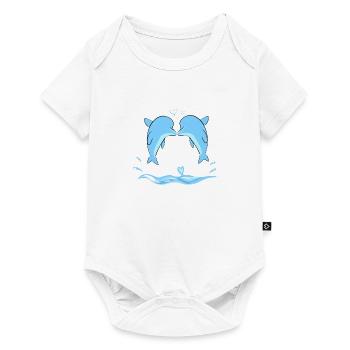 couple couple dolphin animals sea animal love - Baby Premium short-sleeve bodysuit - white - Front