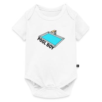 Pool Boy - Pool Junge - Design - Baby Premium Kurzarmbody - Weiß - Vorne