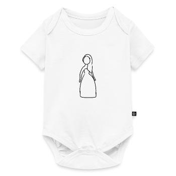 Frau Kleid Mensch - Baby Premium Kurzarmbody - Weiß - Vorne