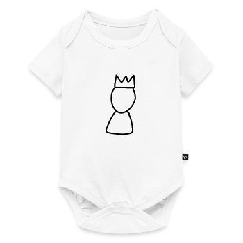 Couronne de symbole de l’homme de la reine - Body à manches courtes Premium Bébé - blanc - Devant