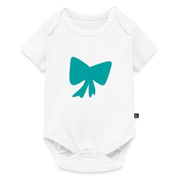 Icône bleue en boucle - Body à manches courtes Premium Bébé - blanc - Devant