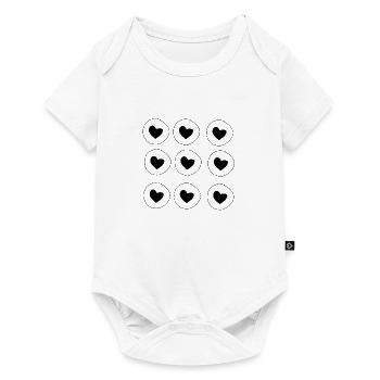 Heart Circle Hearts Shape Love Pattern - Baby Premium short-sleeve bodysuit - white - Front