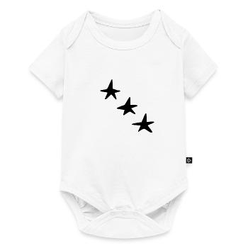 Formes Trois étoiles étoile Icône - Body à manches courtes Premium Bébé - blanc - Devant