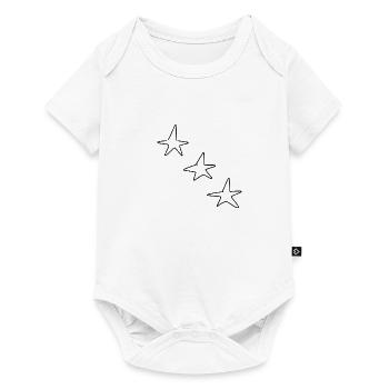 icône de formes d’étoiles à trois étoiles - Body à manches courtes Premium Bébé - blanc - Devant