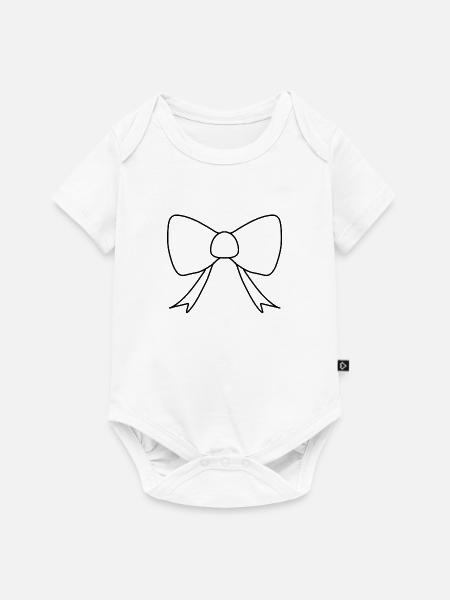 schleife symbol form - Baby Premium Kurzarmbody - Weiß