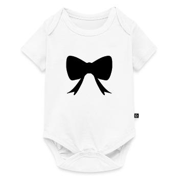 schleife form symbol - Baby Premium Kurzarmbody - Weiß - Vorne