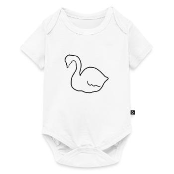 Cygne Cygne Animal symbole oiseau - Body à manches courtes Premium Bébé - blanc - Devant
