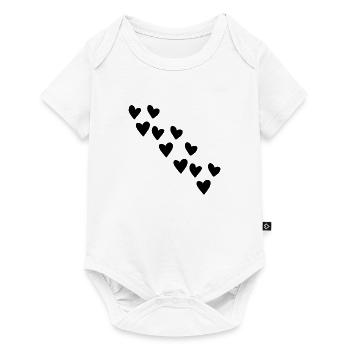 motif coeurs symbole coeur forme d’amour - Body à manches courtes Premium Bébé - blanc - Devant