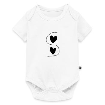 Line Two Hearts Heart Love - Baby Premium short-sleeve bodysuit - white - Front