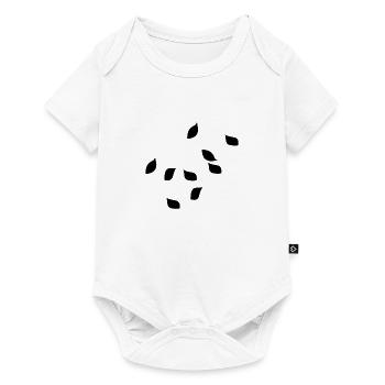 leaves leaf pattern plants nature - Baby Premium short-sleeve bodysuit - white - Front