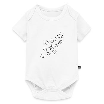 Shapes Symbols Heart Star Circle Square Leaf - Baby Premium short-sleeve bodysuit - white - Front