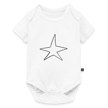 Forme du symbole de l’étoile - Body à manches courtes Premium Bébé - blanc - Devant