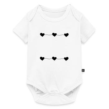 Six Hearts Line Heart Love - Body à manches courtes Premium Bébé - blanc - Devant