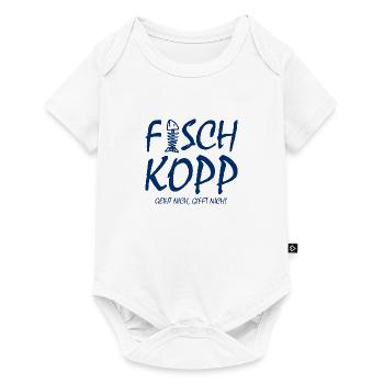 Fischkopp Fisch Fischkopf Küste Angler Fischer - Baby Premium Kurzarmbody - Weiß - Vorne