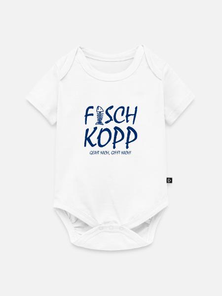 Fischkopp Fisch Fischkopf Küste Angler Fischer - Baby Premium Kurzarmbody - Weiß