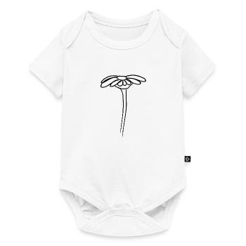 flower symbol plant shape symbol - Baby Premium short-sleeve bodysuit - white - Front