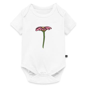 Flower symbol plant shape symbol pink - Baby Premium short-sleeve bodysuit - white - Front