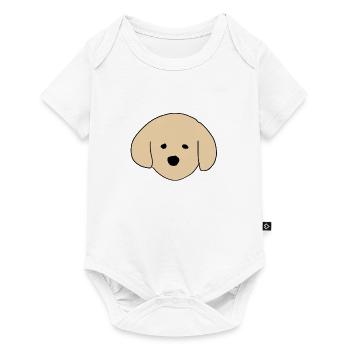 Dog pet animal symbol head brown - Baby Premium short-sleeve bodysuit - white - Front