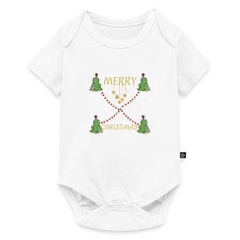 merry christmas - Body à manches courtes Premium Bébé - blanc - Devant