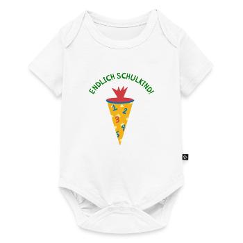Einschulung für den ersten Schultag - Baby Premium Kurzarmbody - Weiß - Vorne