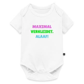 Maximal verkleidet Alaaf Karneval - Baby Premium Kurzarmbody - Weiß - Vorne