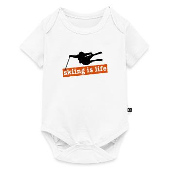 skiing is life i 2c - Body à manches courtes Premium Bébé - blanc - Devant