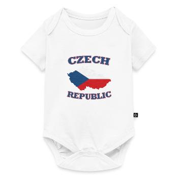 Czech Republik, Tschechien - Baby Premium Kurzarmbody - Weiß - Vorne