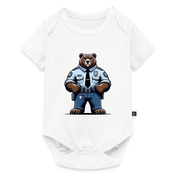 Cute Bear Police Officer - Baby Premium short-sleeve bodysuit - white - Front