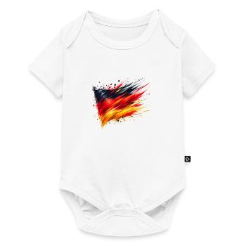 Deutschland Flagge Germany Flag - Baby Premium short-sleeve bodysuit - white - Front
