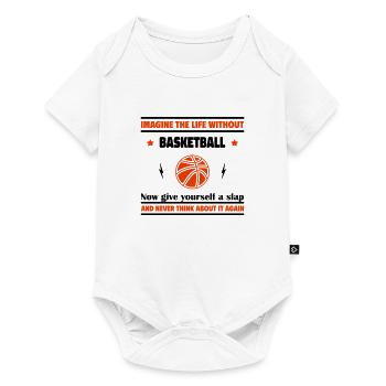 Imagine a life without basketball - Baby Premium short-sleeve bodysuit - white - Front
