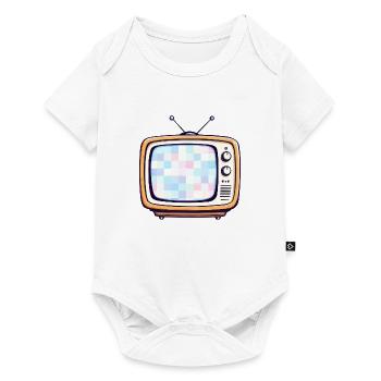 Retro TV - Baby Premium Kurzarmbody - Weiß - Vorne
