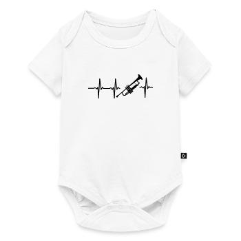 MON CŒUR BAT POUR LA TROMPETTE ! - Body à manches courtes Premium Bébé - blanc - Devant