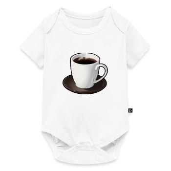 Tasse Kaffee - Baby Premium Kurzarmbody - Weiß - Vorne