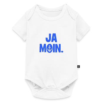 Ja Moin. - Guten Morgen - Nordsee - Ostsee - Anker - Baby Premium Kurzarmbody - Weiß - Vorne