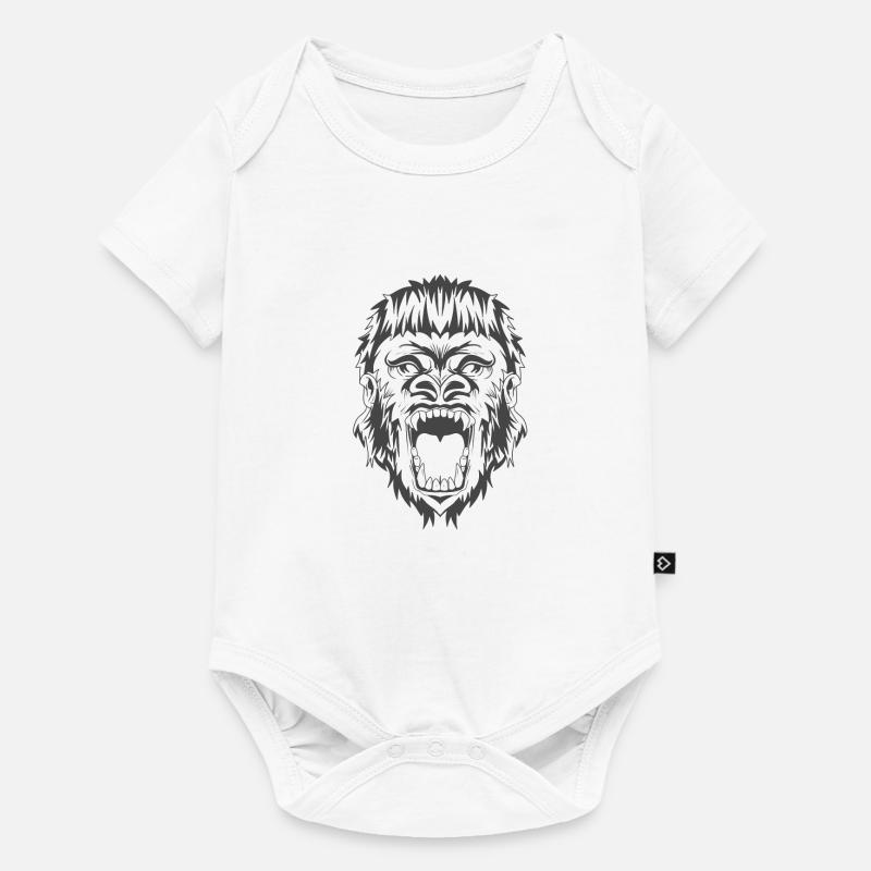 gorille - Body à manches courtes Premium Bébé - blanc