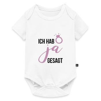 Hochzeit Braut Team Geschenk Junggesellenabschied - Baby Premium Kurzarmbody - Weiß - Vorne