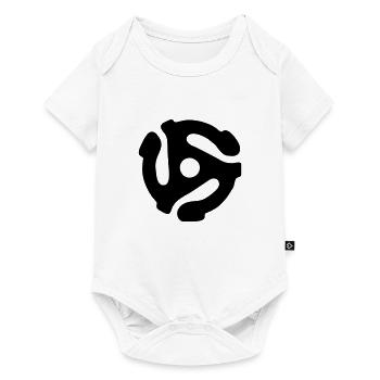 45 rpm vinyl adapter - Baby Premium short-sleeve bodysuit - white - Front