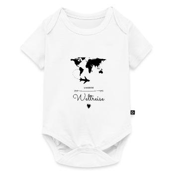 Weltreise Geschenkidee - Baby Premium Kurzarmbody - Weiß - Vorne