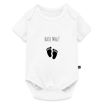 Rate Mal Nachwuchs - Baby Premium Kurzarmbody - Weiß - Vorne