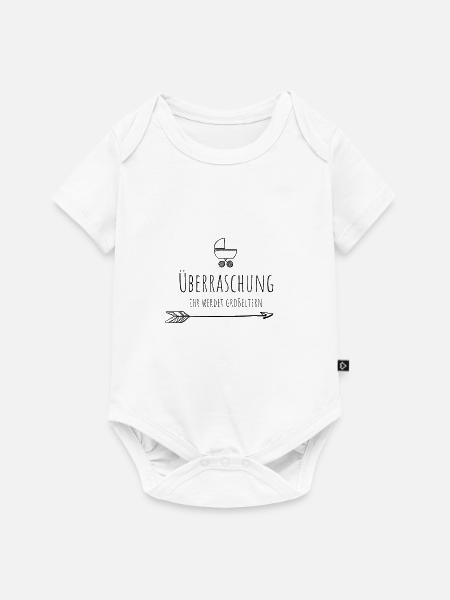 Babynews und Großeltern - Baby Premium Kurzarmbody - Weiß
