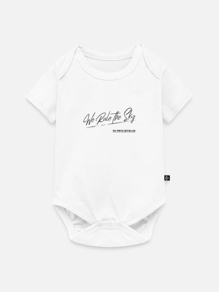 We Rule The Sky Fluglotse - Baby Premium Kurzarmbody - Weiß