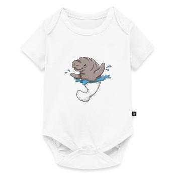 Manatee sea animal gift - Baby Premium short-sleeve bodysuit - white - Front