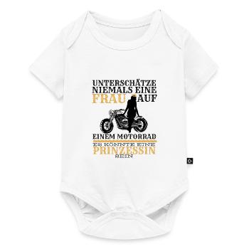 Prinzessin Motorrad - Baby Premium Kurzarmbody - Weiß - Vorne
