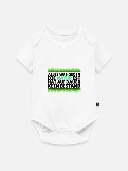 Natur - Baby Premium Kurzarmbody - Weiß